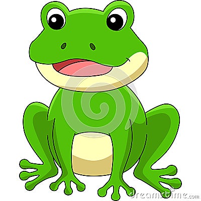 Frog Cartoon Colored Clipart Illustration Vector Illustration