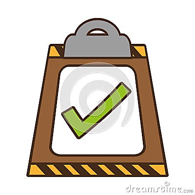 cartoon clipboard check list delivery Cartoon Illustration