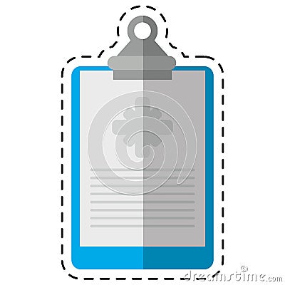 Cartoon clipboard medical report clinic Vector Illustration