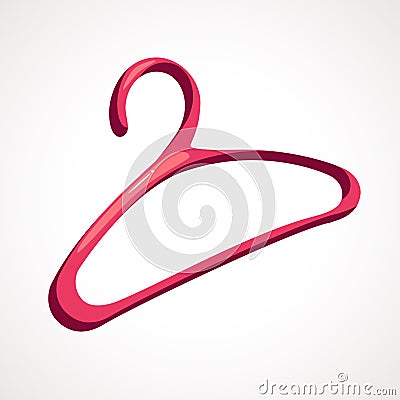 Cartoon clothes hanger Vector Illustration