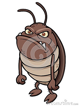 Cartoon cockroach Vector Illustration