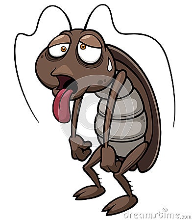 Cartoon cockroach Vector Illustration