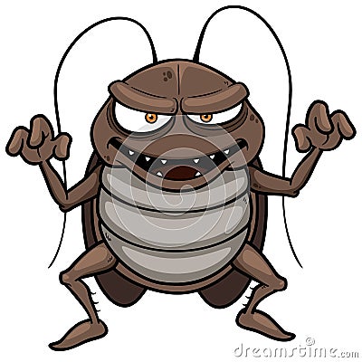 Cartoon cockroach Vector Illustration