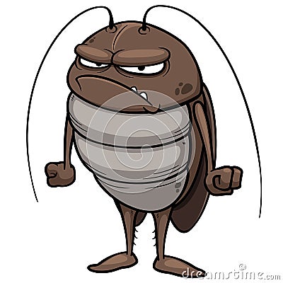 Cartoon cockroach Vector Illustration