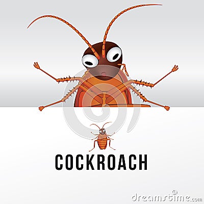 Cartoon cockroach Vector Illustration