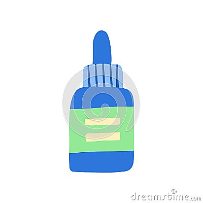 Cartoon Color Essence Dropper Bottle Cosmetic Product Icon. Vector Vector Illustration