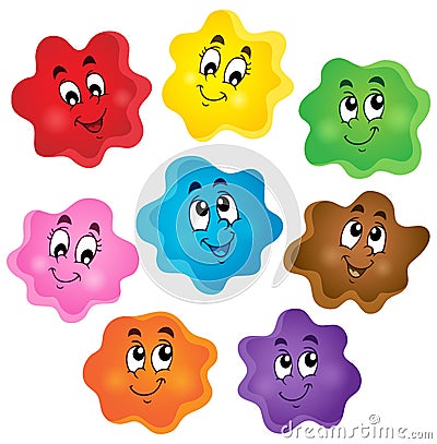 Cartoon color shapes collection Vector Illustration