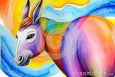 Cartoon comic book smile artistic color paint drawing sketch watercolor style Cartoon Illustration