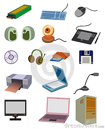 Cartoon computer icon Vector Illustration