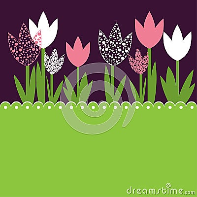 Cartoon congratulatory card . Vector Illustration