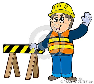 Cartoon construction worker Vector Illustration