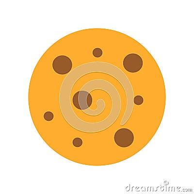 Cartoon Cookie Icon Isolated On White Background Vector Illustration