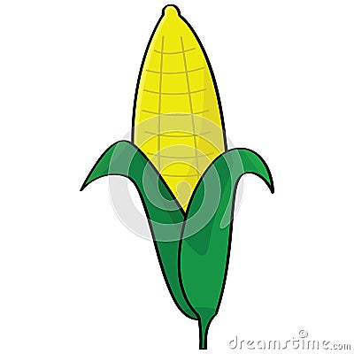 Cartoon corn Vector Illustration