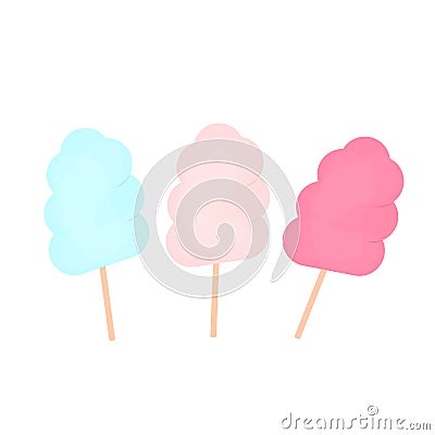 Cartoon cotton candy Vector Illustration