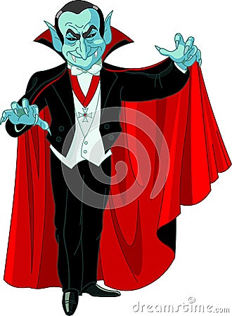 Cartoon Count Dracula Vector Illustration