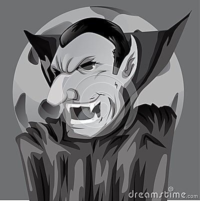 Cartoon Count Dracula Vector Illustration