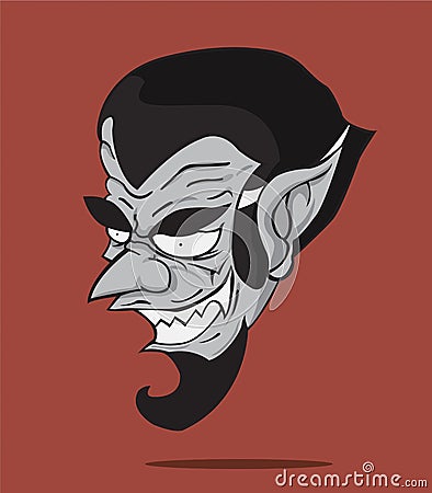 Cartoon Count Dracula. Halloween monster Vector Illustration