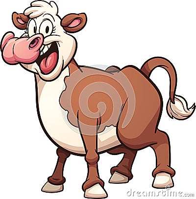 Cartoon cow Vector Illustration