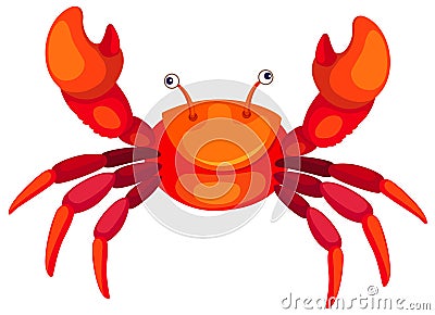 Cartoon crab Vector Illustration