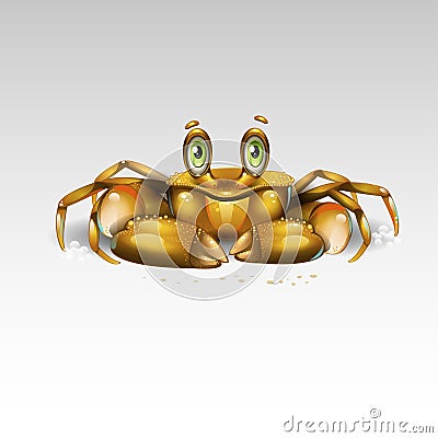 Cartoon crab Vector Illustration