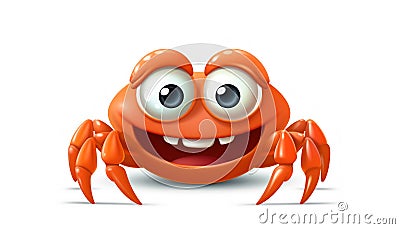 Cartoon Crab - Quirky Marine Character - Generative Ai Cartoon Illustration
