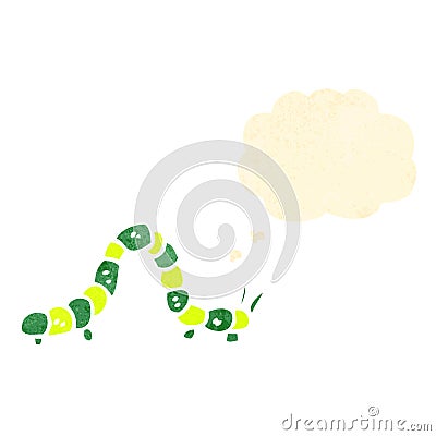 cartoon crawling caterpillar Vector Illustration