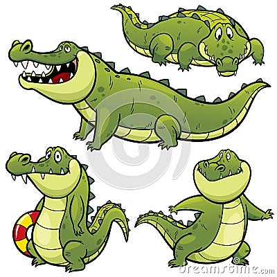 Cartoon Crocodile Vector Illustration