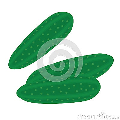 cartoon cucumber Vector Illustration
