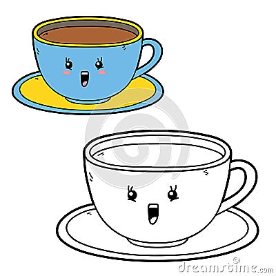 Cartoon cup Vector Illustration