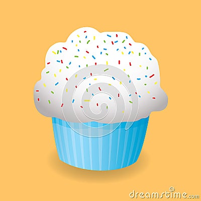 Cartoon cupcake Vector Illustration