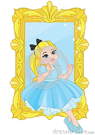 Beautiful Girl Alice Vector Illustration