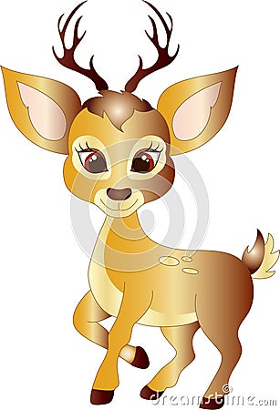 Cartoon Deer Vector Illustration