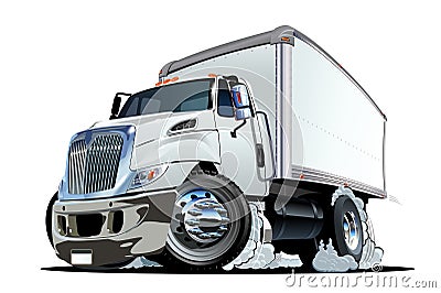 Cartoon delivery or cargo truck Vector Illustration
