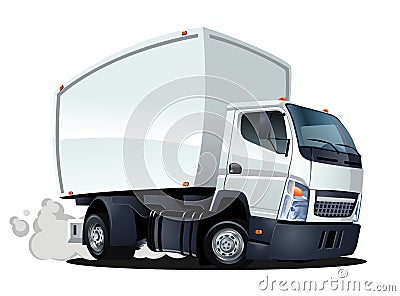 Cartoon delivery or cargo truck Vector Illustration