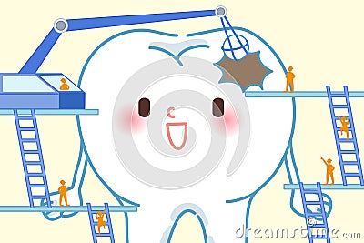 Cartoon dental care Vector Illustration