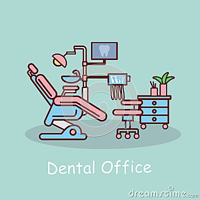 Cartoon dental office Vector Illustration