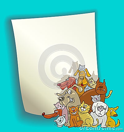 Cartoon design with cats and dogs Vector Illustration
