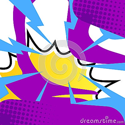 Cartoon design colored social media background. Vector Illustration