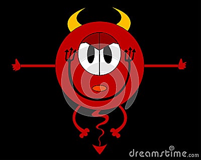 Cartoon devil Vector Illustration