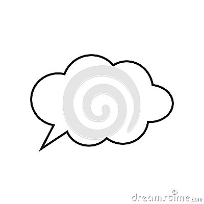 Cartoon dialogs cloud line vector, thinking cloud icon image Vector Illustration