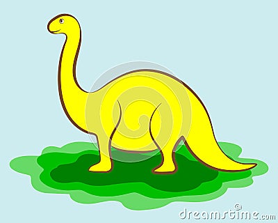 Cartoon Dinosaur Character Vector Illustration