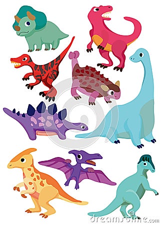 Cartoon Dinosaur icon Vector Illustration