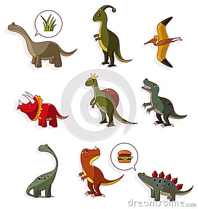 Cartoon dinosaur icon Vector Illustration