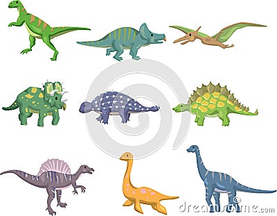 Cartoon dinosaur icon Vector Illustration