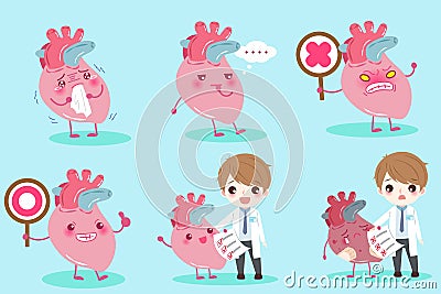 Cartoon doctor with heart Vector Illustration