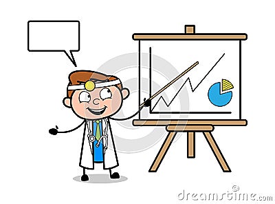 Cartoon Doctors Presenting a Board Vector Stock Photo