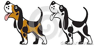Cartoon dog logo side view Vector Illustration