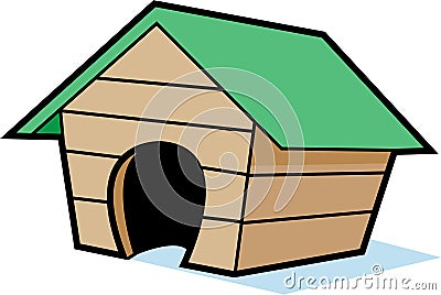 Cartoon doghouse Vector Illustration