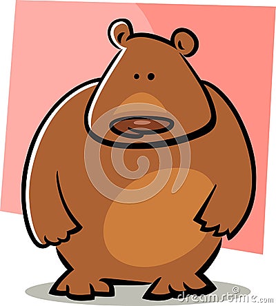 Cartoon doodle of bear Vector Illustration