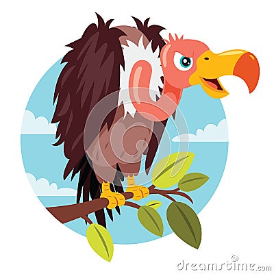 Cartoon Drawing Of A Vulture Stock Photo